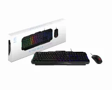 Kit Teclado Y Mouse Gaming Msi Forge Gk100 Combo, Alambrico, Usb, 1.5m, Espanol, Negro